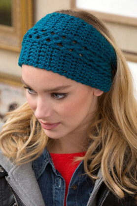 Wide Vortex Headwarmer in Red Heart Soft - LW4595 - Downloadable PDF