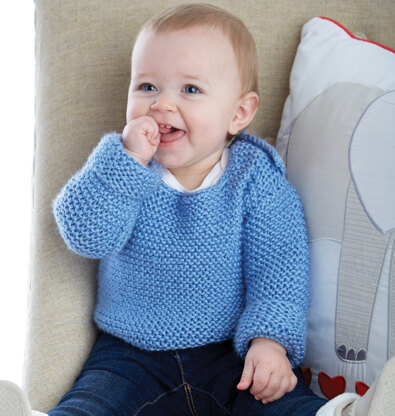 Simply Cute Pullover in Caron Simply Baby - Downloadable PDF