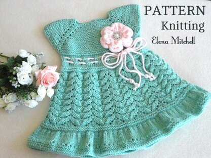 Knitting PATTERN Christening Baby Gown Baby Cardigan