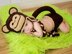 Chip the Monkey Baby Hat and Diaper Cover