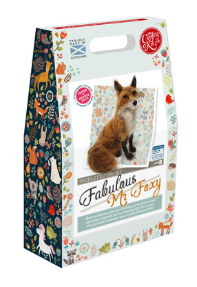 The Crafty Kit Company Fabulous Mr Foxy Needle Felting Kit - 190 x 290 x 94mm