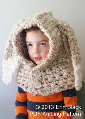 Chunky Crochet Bunny Hood