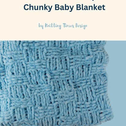Checks Super Chunky Baby Blanket