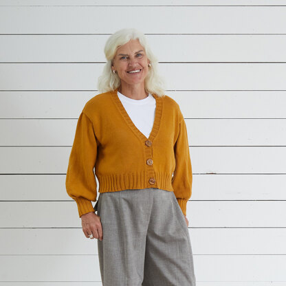 Saoirse Cropped Cardigan - Knitting Pattern for Women in Debbie Bliss Baby Cashmerino