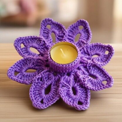 Snowflake Tea Light Holder Crochet Pattern | PDF + Video Tutorial