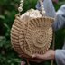 Shell raffia bag
