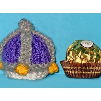 Royal Coronation Crown Choc cover Ferrero - knitting pattern