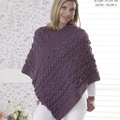 Ponchos & Hat in King Cole Fashion Aran - 4671 - Downloadable PDF