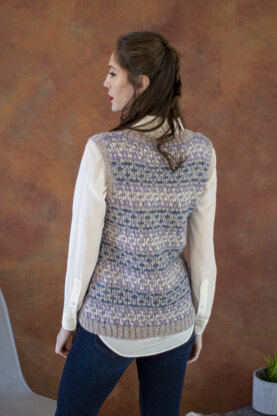 Women's Waistcoat Apogee in Universal Yarn Fibra Natura Kingston Tweed - Downloadable PDF