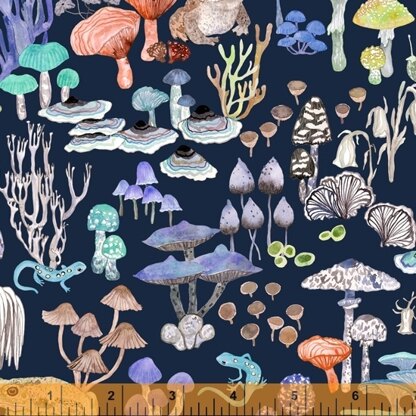 "Deep Forest" von Windham Fabrics - Mushroom Magic - 52991D-4