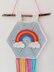 Hello rainbow wall hanging