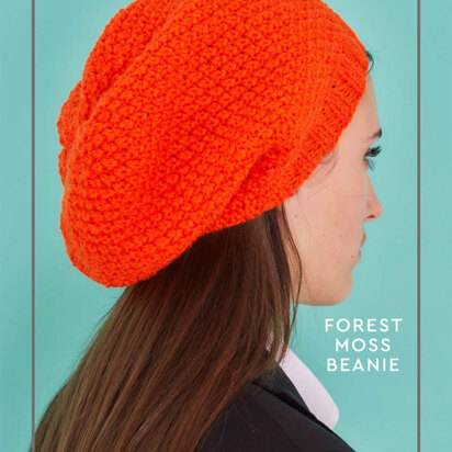 "Forest Moss Beanie" - Beanie Knitting Pattern in Paintbox Yarns Simply Aran