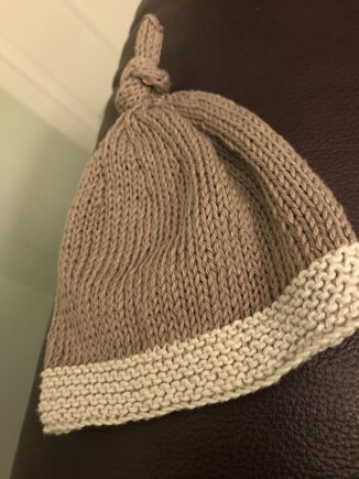 Tegan Baby Hat with Top Knot #2