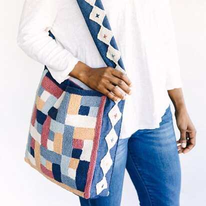 Avalon Patchwork Tote - knitting pattern