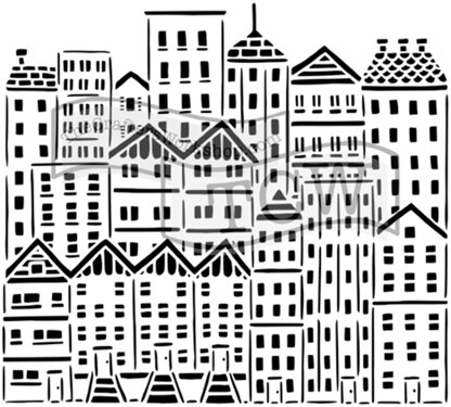 The Crafter's Workshop Crafter's Workshop Template 12"X12" - City Buildings