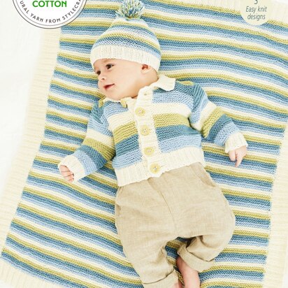 Jacket, Hat & Blanket in Stylecraft Naturals Bamboo & Cotton DK - 9831 - Downloadable PDF