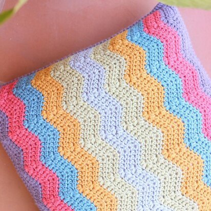 Stripy zigzag pillow