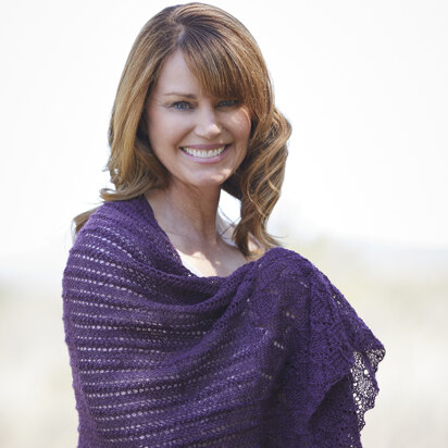 847 Sugar Cone Shawl - Knitting Pattern for Women in Valley Yarns 2/14 Alpaca Silk