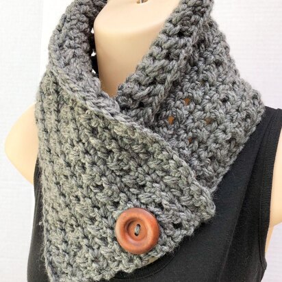 Cross Buttoned Neck Warmer