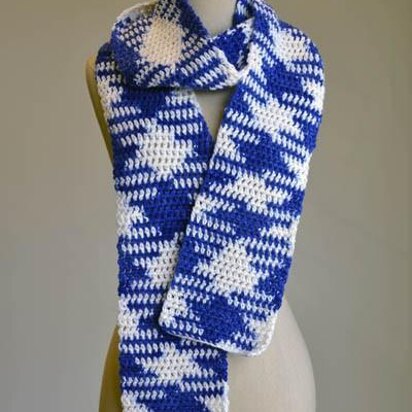 Color Pooling Argyle Scarf in Universal Yarn PDF