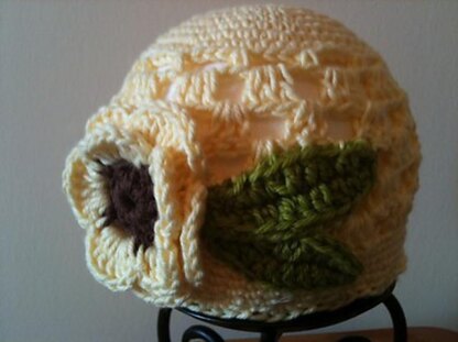 Sunderland Sunflower Baby Hat Crochet Pattern