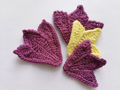 Crochet tulip flower pattern 2 sizes