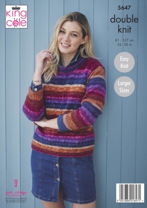 Sweaters Knitted in King Cole Bramble DK - 5647 - Downloadable PDF
