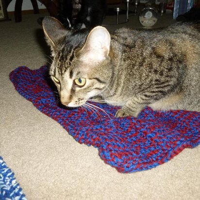 Susan's Squares Afghan (mini version for cats)