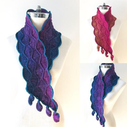 Elegant Leaves Accent Scarf