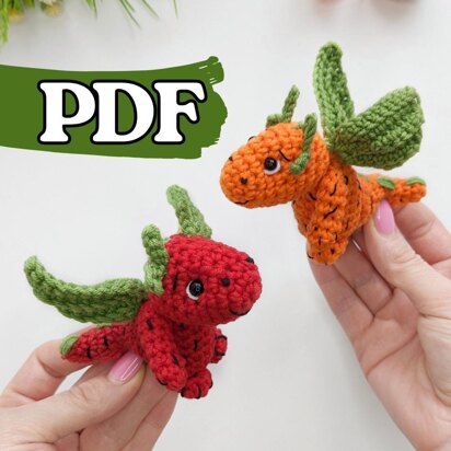 Crochet dragon pattern, amigurumi baby dragon crochet pattern