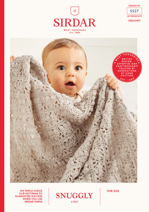 Little Buds Crochet Blanket in Sirdar Snuggly 3ply - 5527 - Downloadable PDF