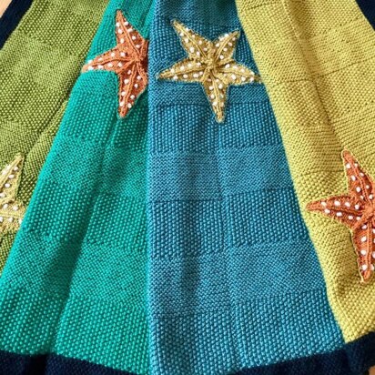 Starfish Throw/Blanket in Debbie Bliss Cashmerino Aran - knitting pattern
