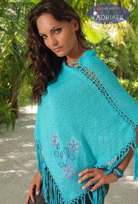 Ischia Poncho in Adriafil Cheope & Ricamo 8