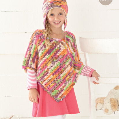 Poncho and Helmet in Sirdar Snuggly Baby Crofter DK - 2413 - Downloadable PDF