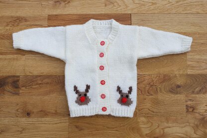 P24 Cardigan with Rudolph Motifs