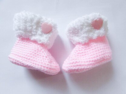 Baby Booties Fur Trimmed Tops