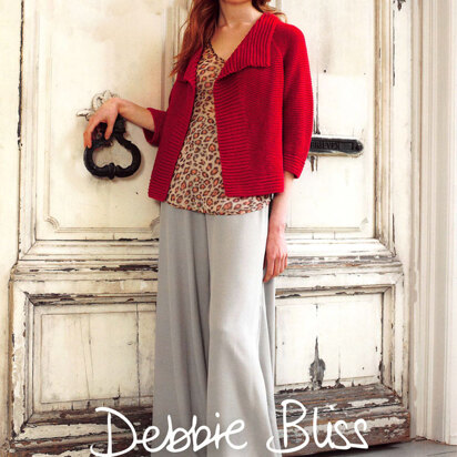 Garter Stitch Jacket in Debbie Bliss Bella - Downloadable PDF - knitting pattern