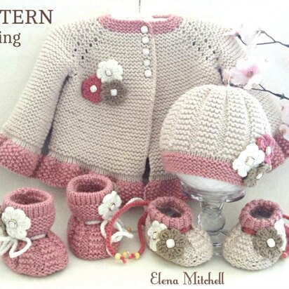 Knitting PATTERN Baby Jacket Baby Hat Baby Booties