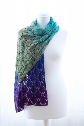 Peacock Plume Feather Shawl