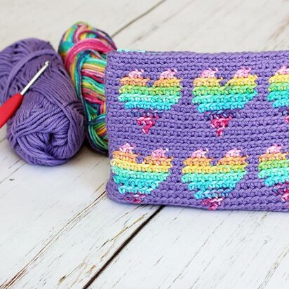 Rainbow Hearts Pouch