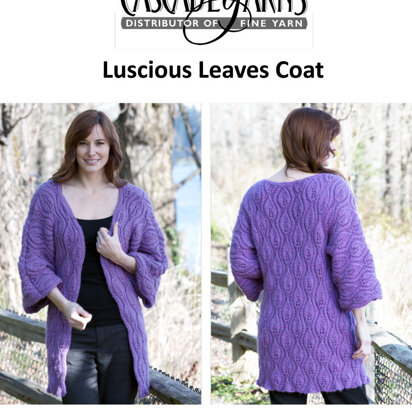 Luscious Leaves Coat in Baby Alpaca - C175