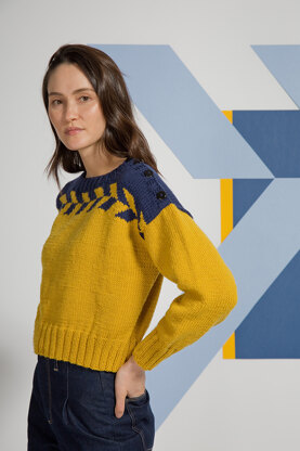 Zoey Drop Shoulder Jumper - Knitting Pattern For Women in MillaMia Naturally Soft Aran by MillaMia