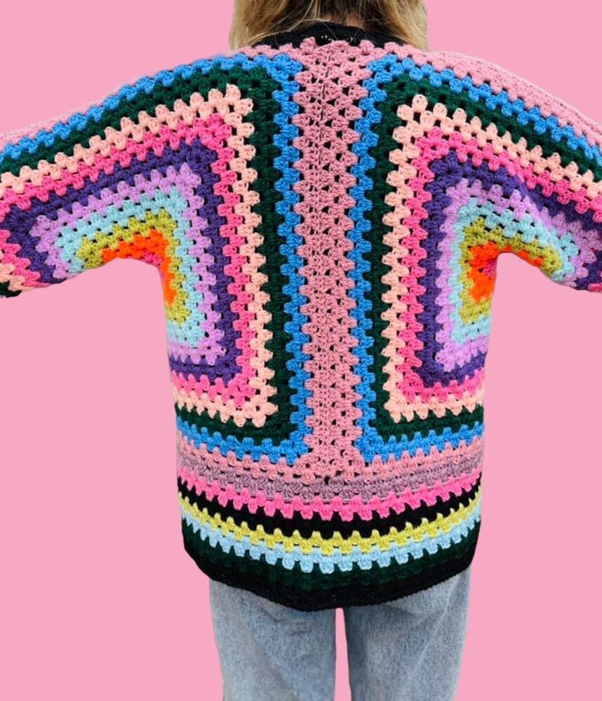 Crochet hexagon jacket best sale