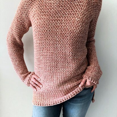 Oversized Crochet Sweater - Rose Dust Sweater