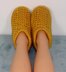 Ladies Simple Super Chunky Slippers Circular