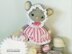 Doll Clothes, Crochet Pattern - Outfit Easter Mouse