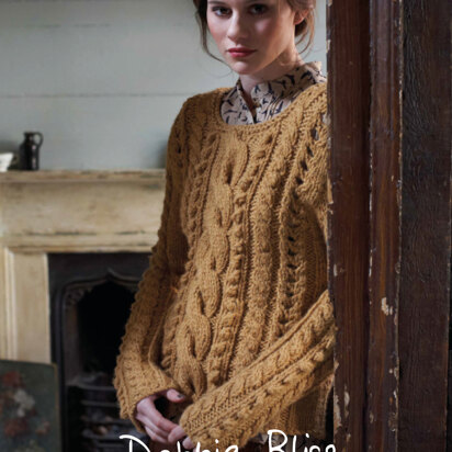 "Haley Sweater" - Sweater Knitting Pattern For Women in Debbie Bliss Paloma - DBS010