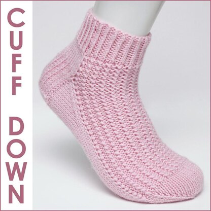 Pink Bubblegum Socks - Cuff Down (DK)