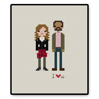 Clara and Danny In Love - PDF Cross Stitch Pattern