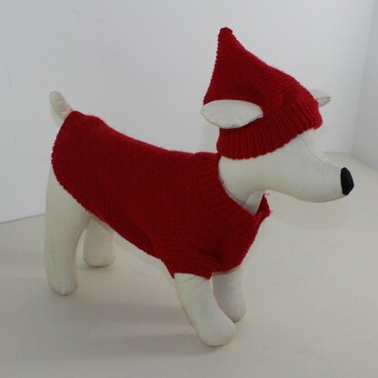 Small Dog 4 Ply Coat,Visor & Pixie Hat